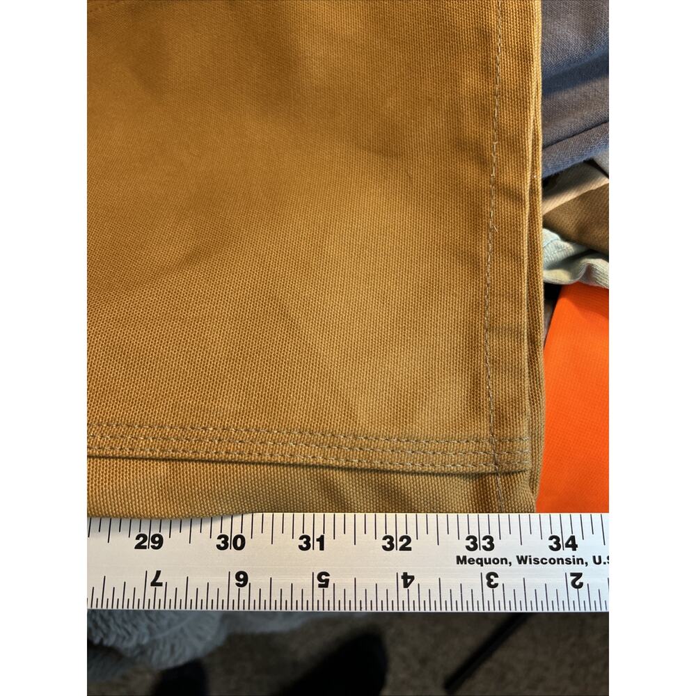 Carhartt Mens Firm Duck Bib Overalls Brown Size 38X34 Work Wear Cotton Rugged - Picture 8 of 10